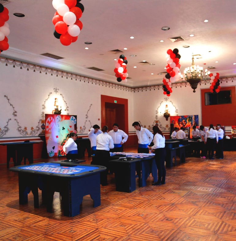 SATmexico dmc events team building production casino decoration mercedes benz