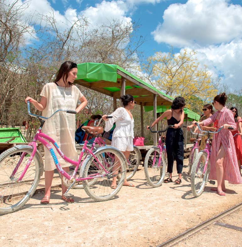 SATmexico-dmc-incentives-mexico-merida-bicycles-tour-cenotes-bulgari